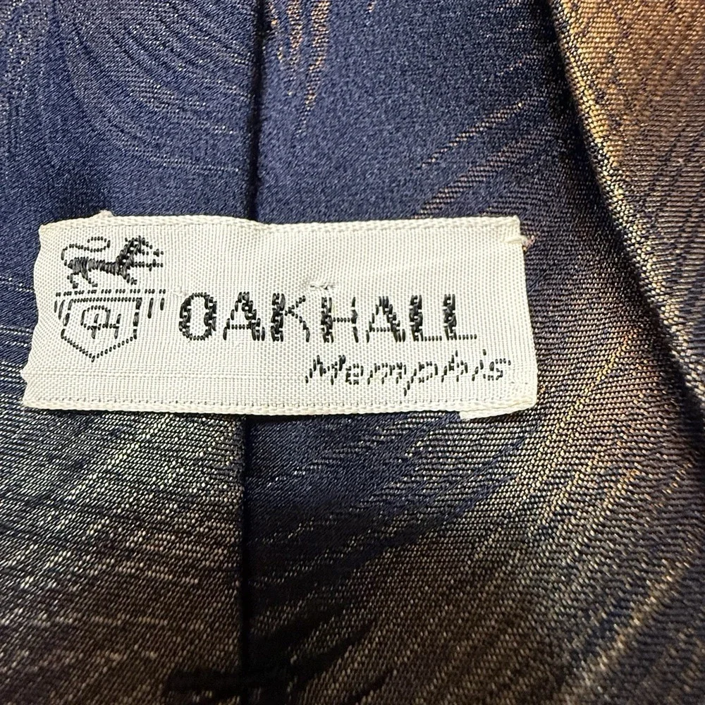 Oak Hill Memphis Countess Wara New York Men's Neck Tie Logo Brown Blue